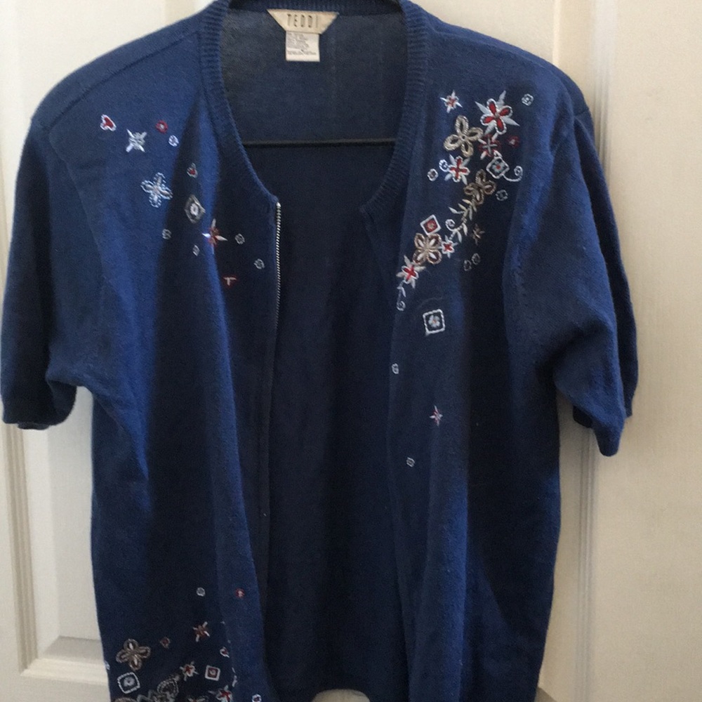 FINAL MARKDOWN Ladies’ Teddi Zip-Front SS Sweater (S)